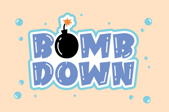Bomb Down: A Playful Display Font for Digital Design
