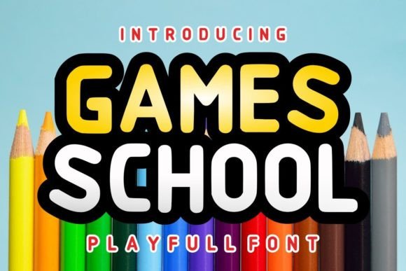 Games School Font: A Bold Display Typeface for Dynamic Business Branding