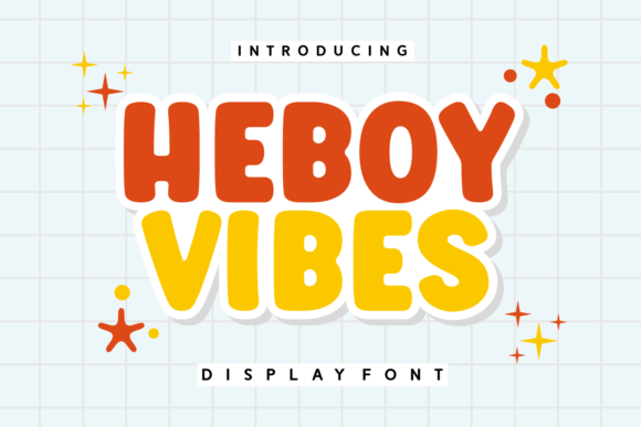 Heboy Vibes: A Bubbly Display Font for Editorial Personality
