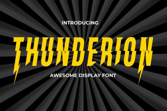 Thunderion: The Electrifying Display Font for Digital Design